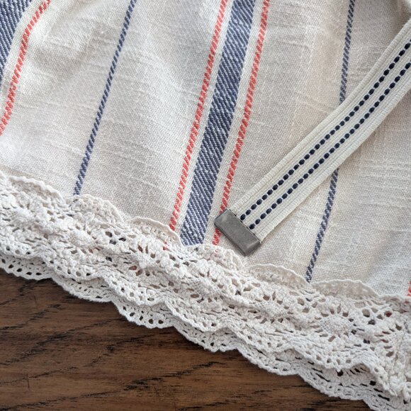 aerie boho shorts crochet lace trim cream striped size XS - Picture 6 of 15